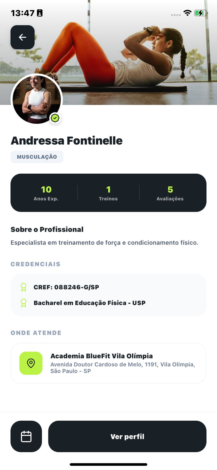 Perfil do profissional